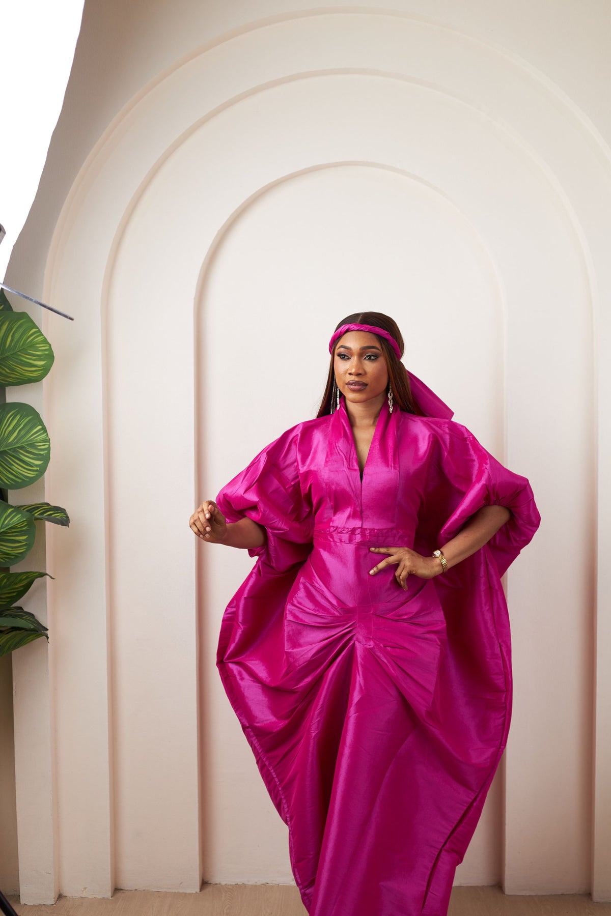 African Made Luxurious Multipurpose Raw Silk Dress