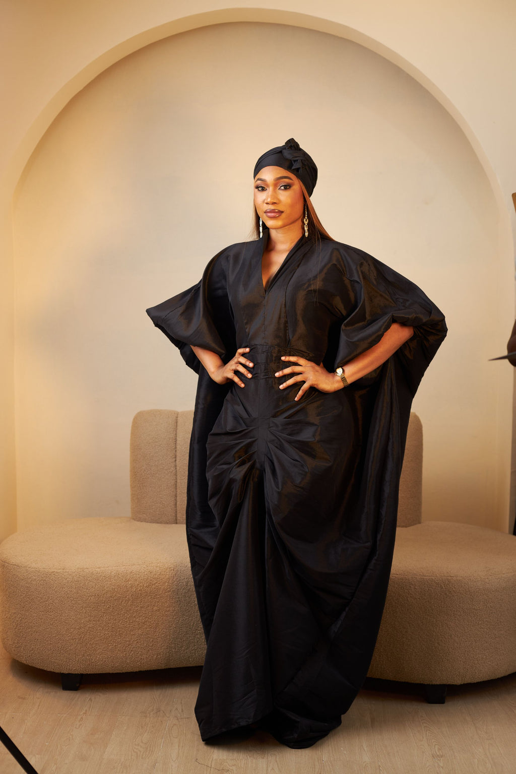 African Made Luxurious Multipurpose Raw Silk Dress