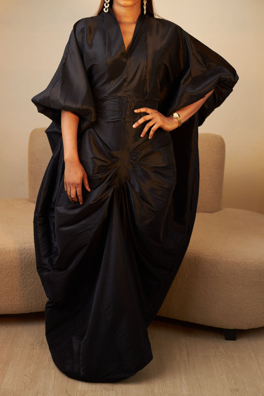 African Made Luxurious Multipurpose Raw Silk Dress