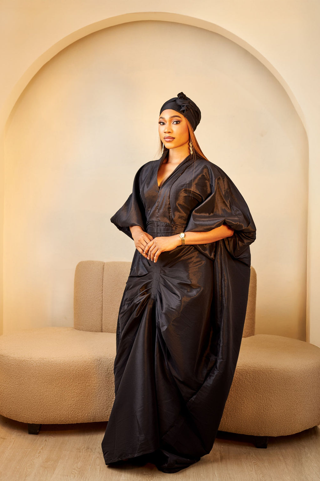 African Made Luxurious Multipurpose Raw Silk Dress