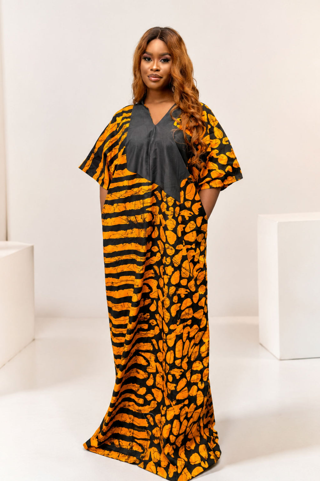 Adire Batik Tye Die Inspired Ankara Bubu Dress