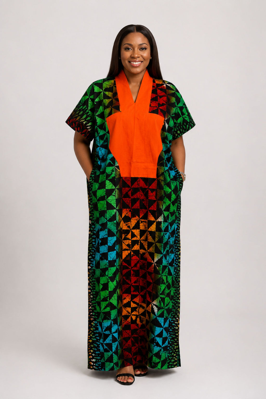 Adire Tye Die Inspired Ankara Bubu Dress