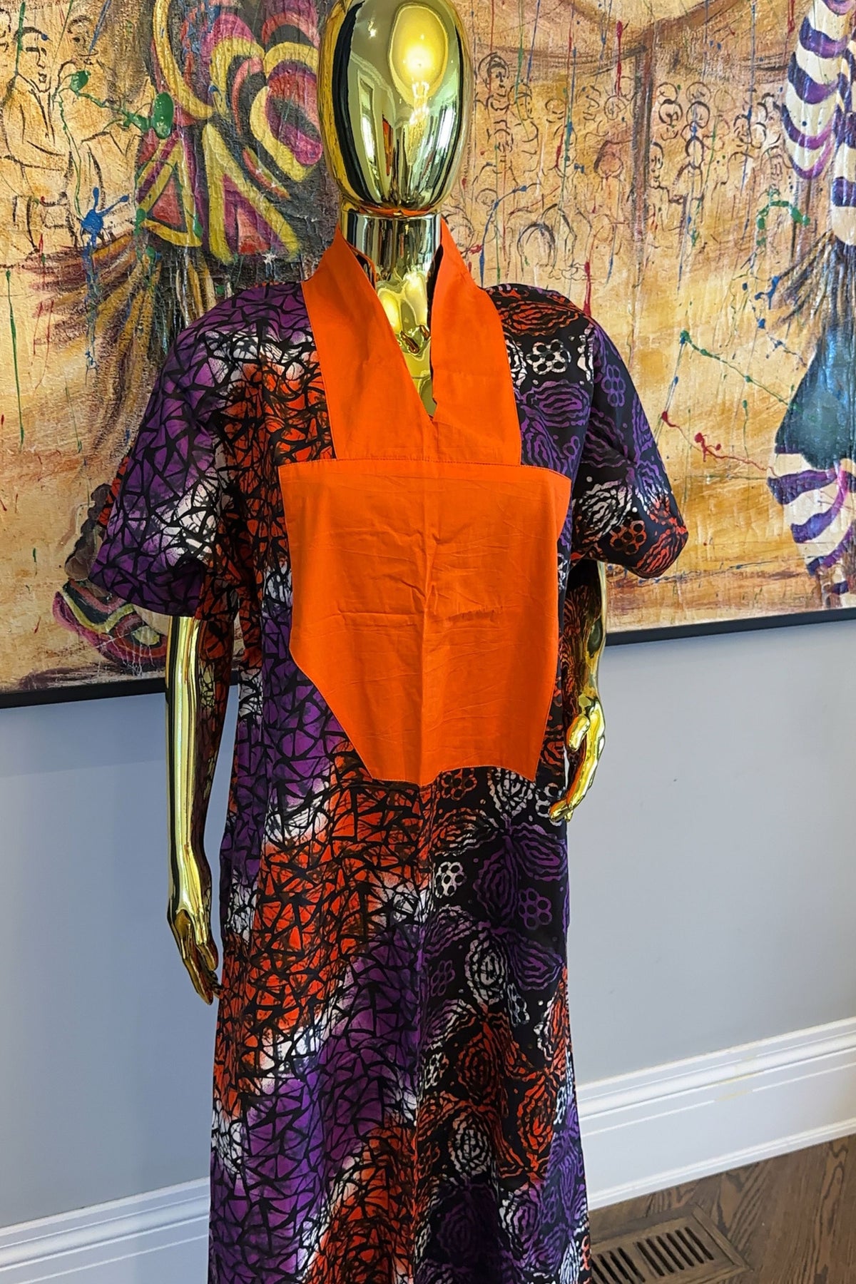 Adire Tye Die Inspired Ankara Bubu Dress