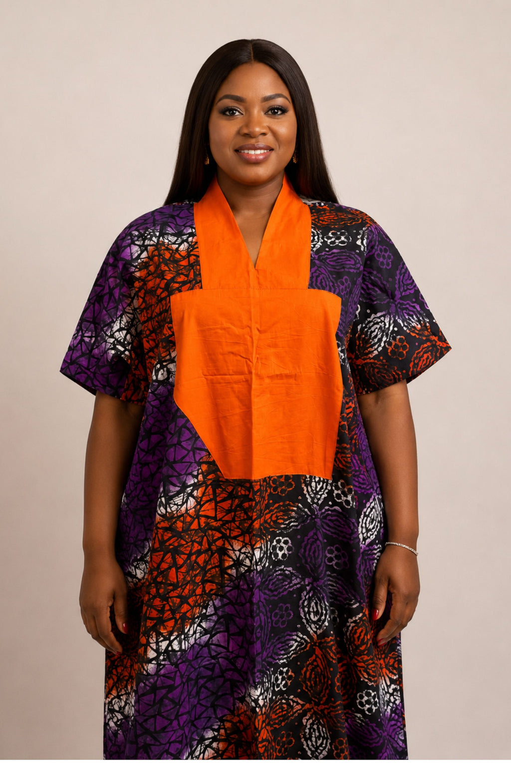 Adire Tye Die Inspired Ankara Bubu Dress