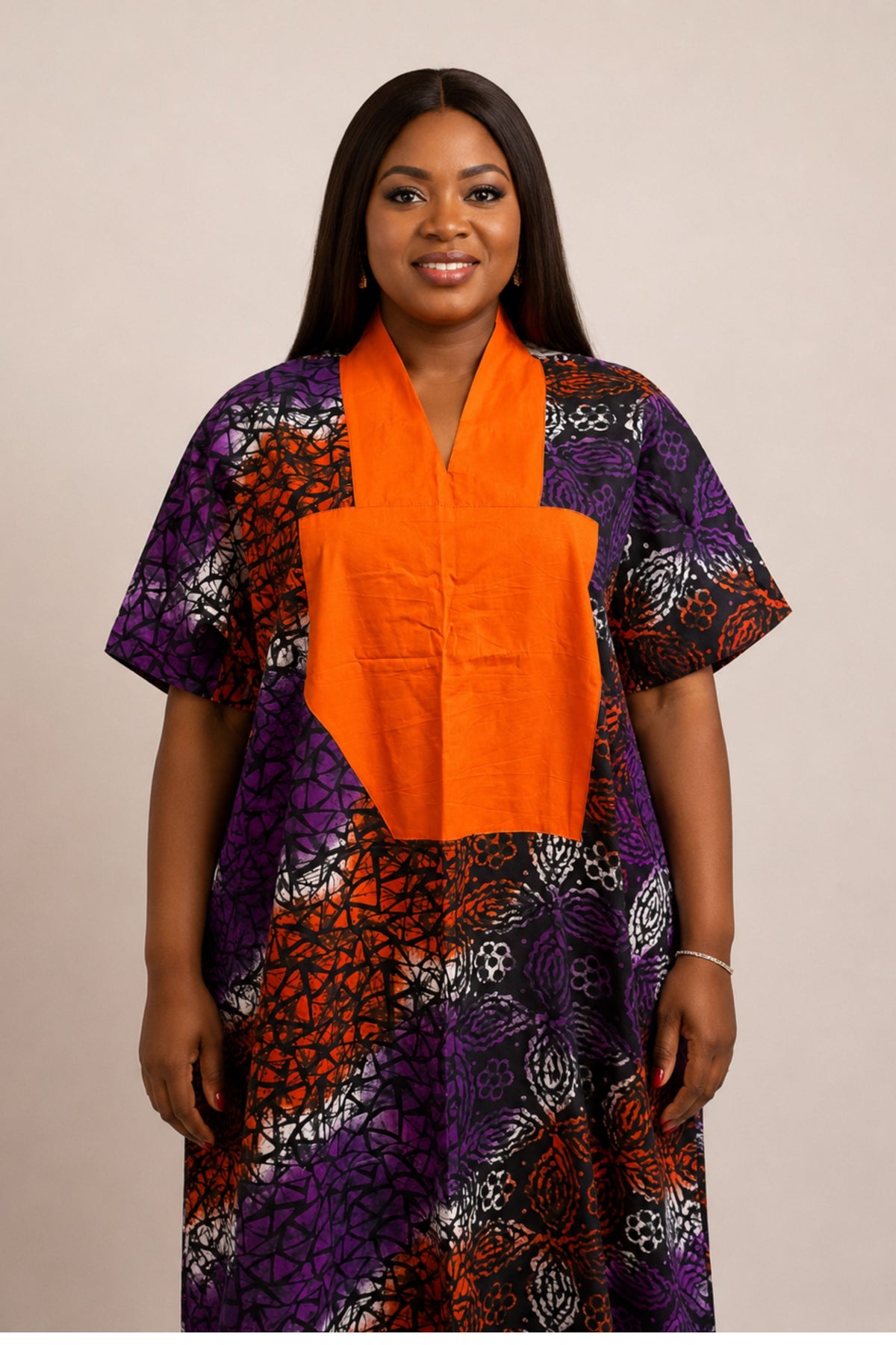 Adire Tye Die Inspired Ankara Bubu Dress