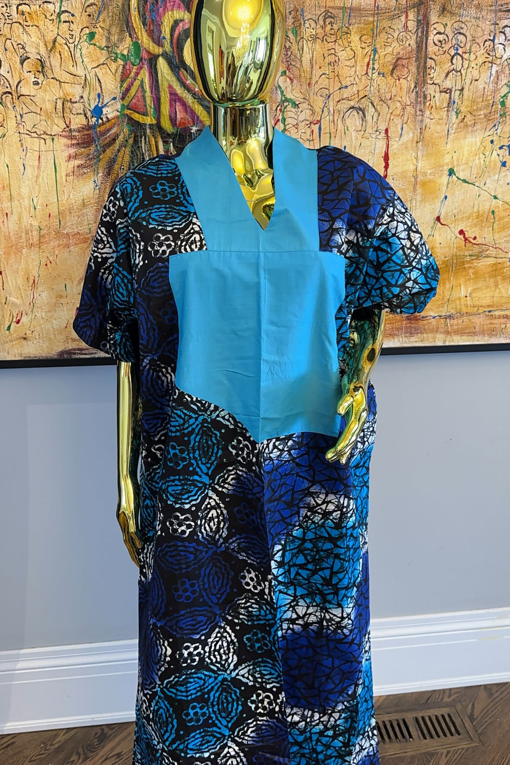 Adire Tye Die Inspired Ankara Bubu Dress