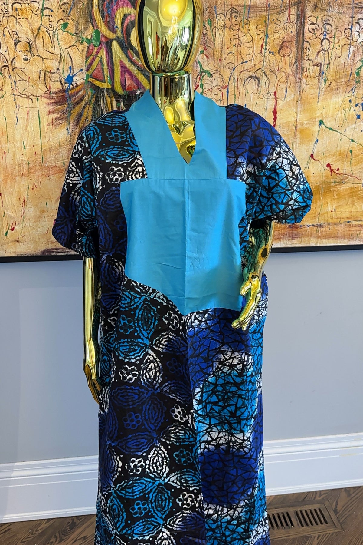 Adire Tye Die Inspired Ankara Bubu Dress