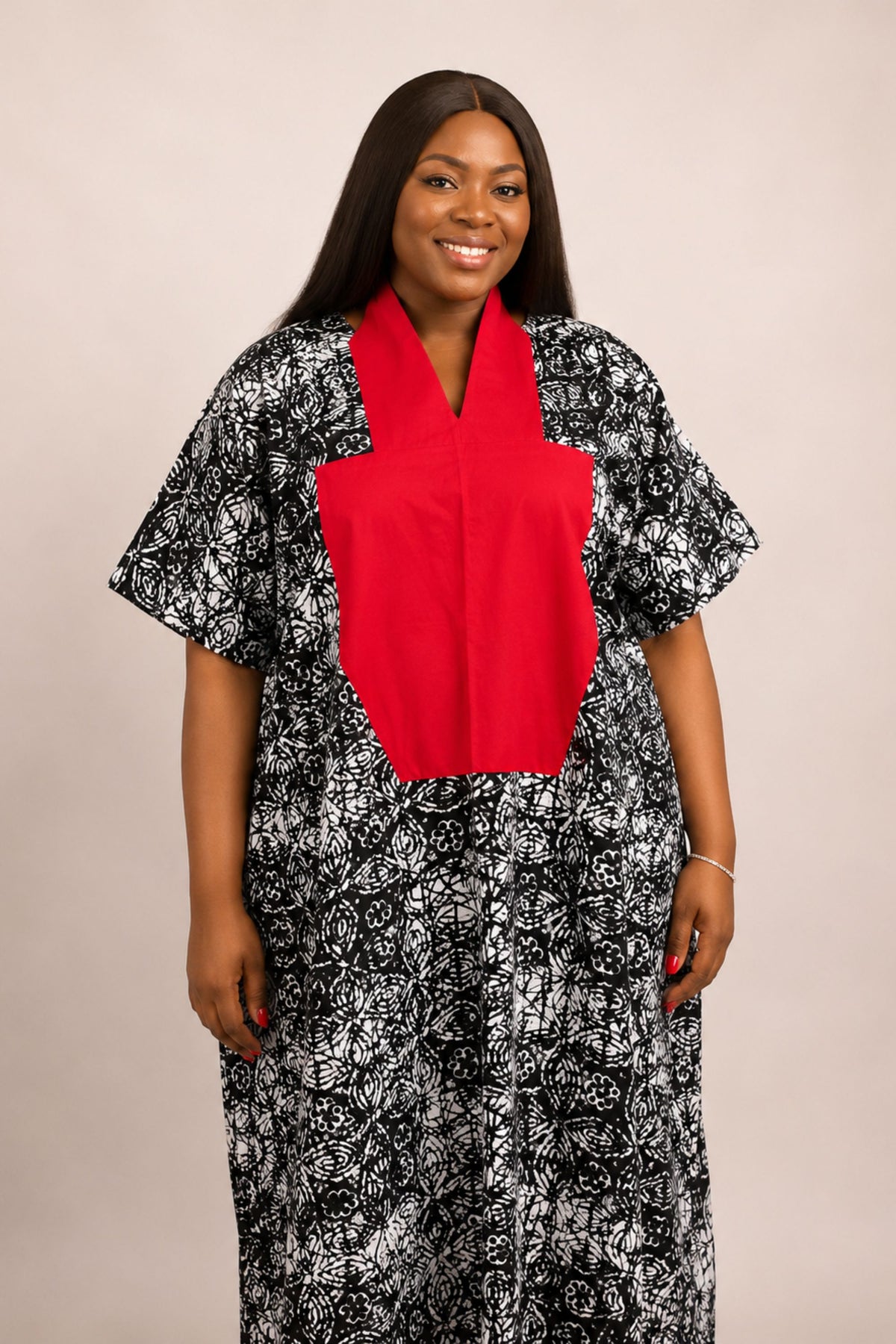 Adire Tye Die Inspired Ankara Bubu Dress