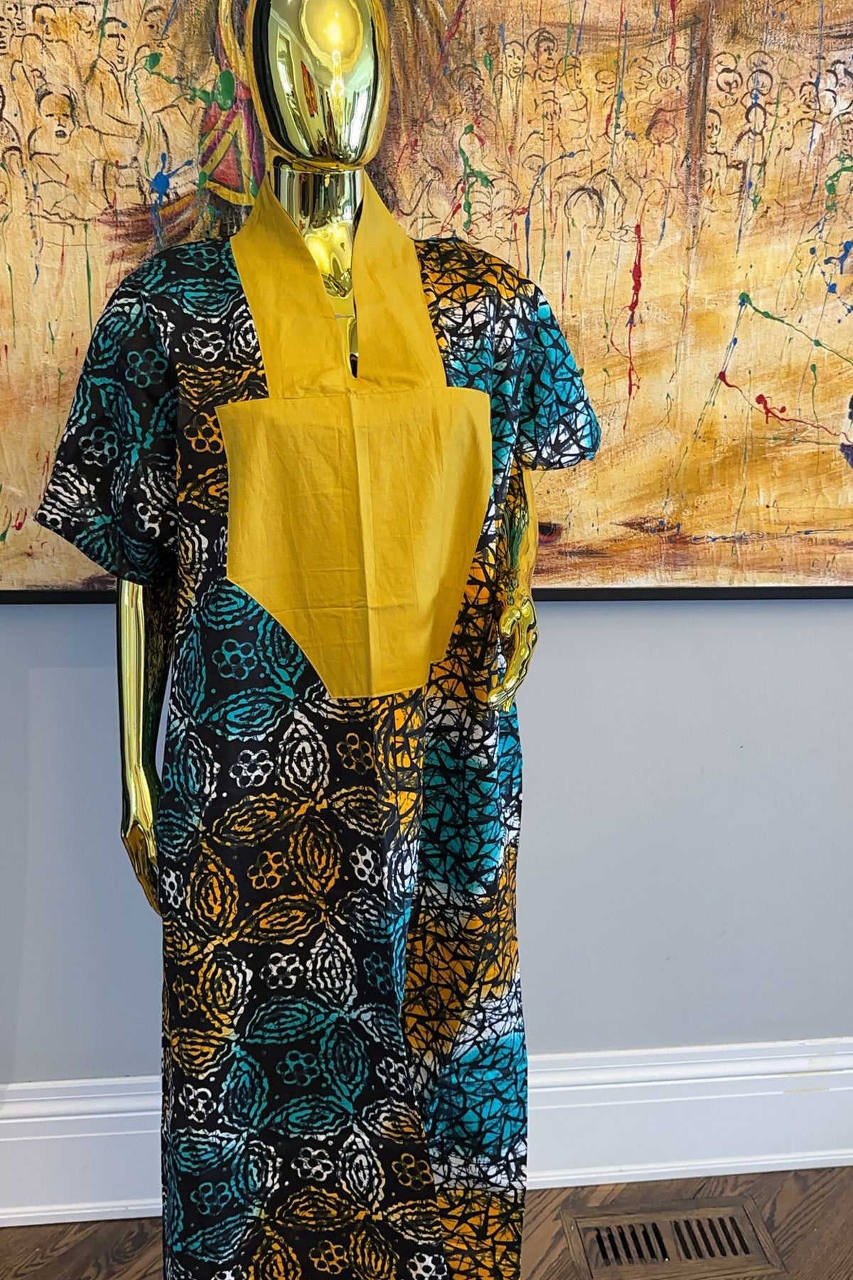 Adire Tye Die Inspired Ankara Bubu Dress