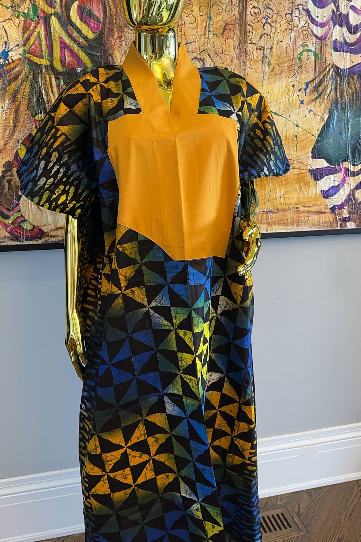Adire Tye Die Inspired Ankara Bubu Dress
