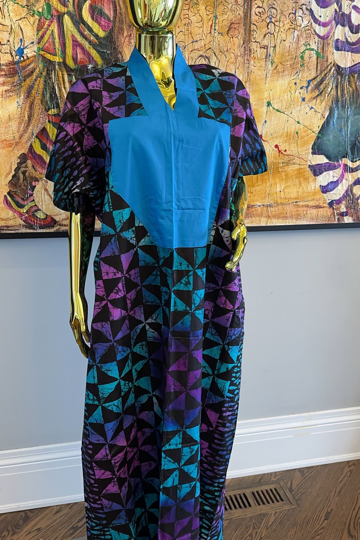 Adire Tye Die Inspired Ankara Bubu Dress