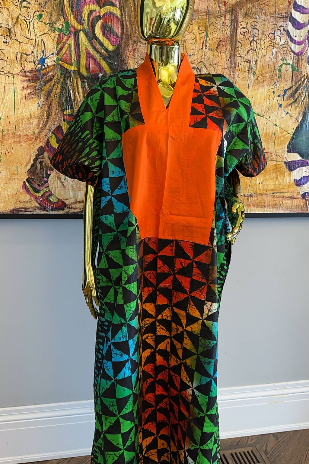 Adire Tye Die Inspired Ankara Bubu Dress