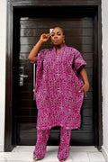 Lolade Two Piece Kaftan in Pink