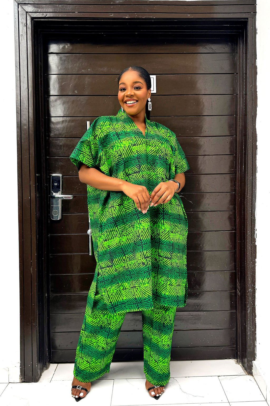 Lolade Two Piece Kaftan in Green