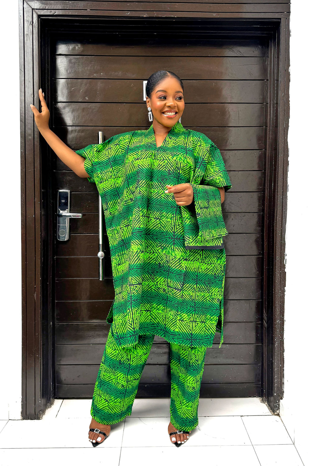 Lolade Two Piece Kaftan in Green