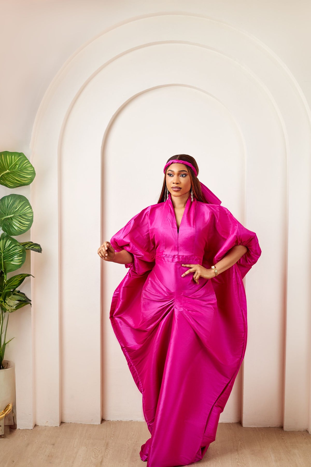 African Made Luxurious Multipurpose Raw Silk Dress