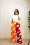 High Waist Ankara Pants with Wide Legs