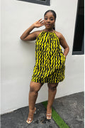 FOLU ALTERNECK DRESS IN YELLOW