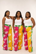 High Waist Ankara Pants with Wide Legs