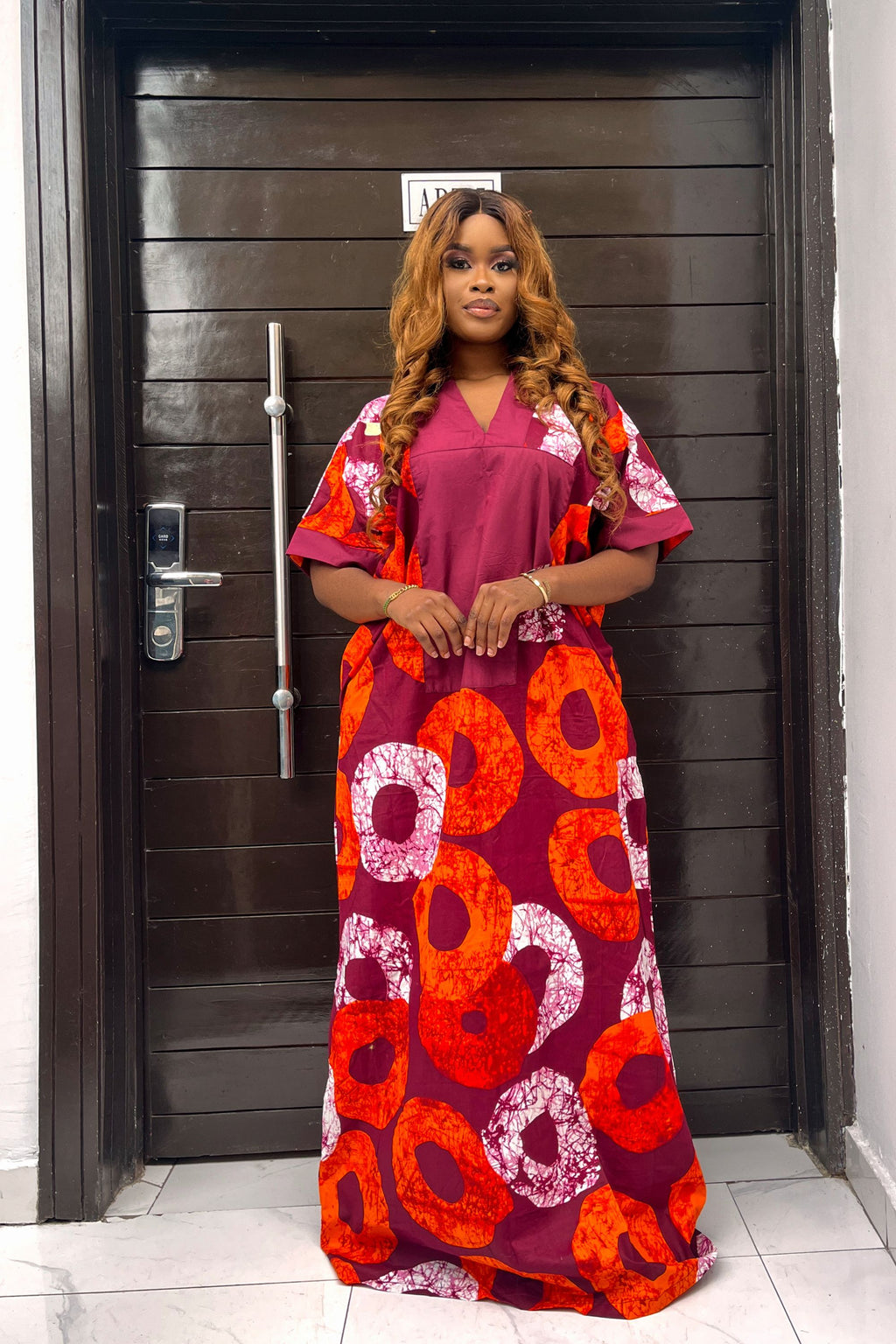 Adire Tye Die Inspired Ankara Bubu Dress