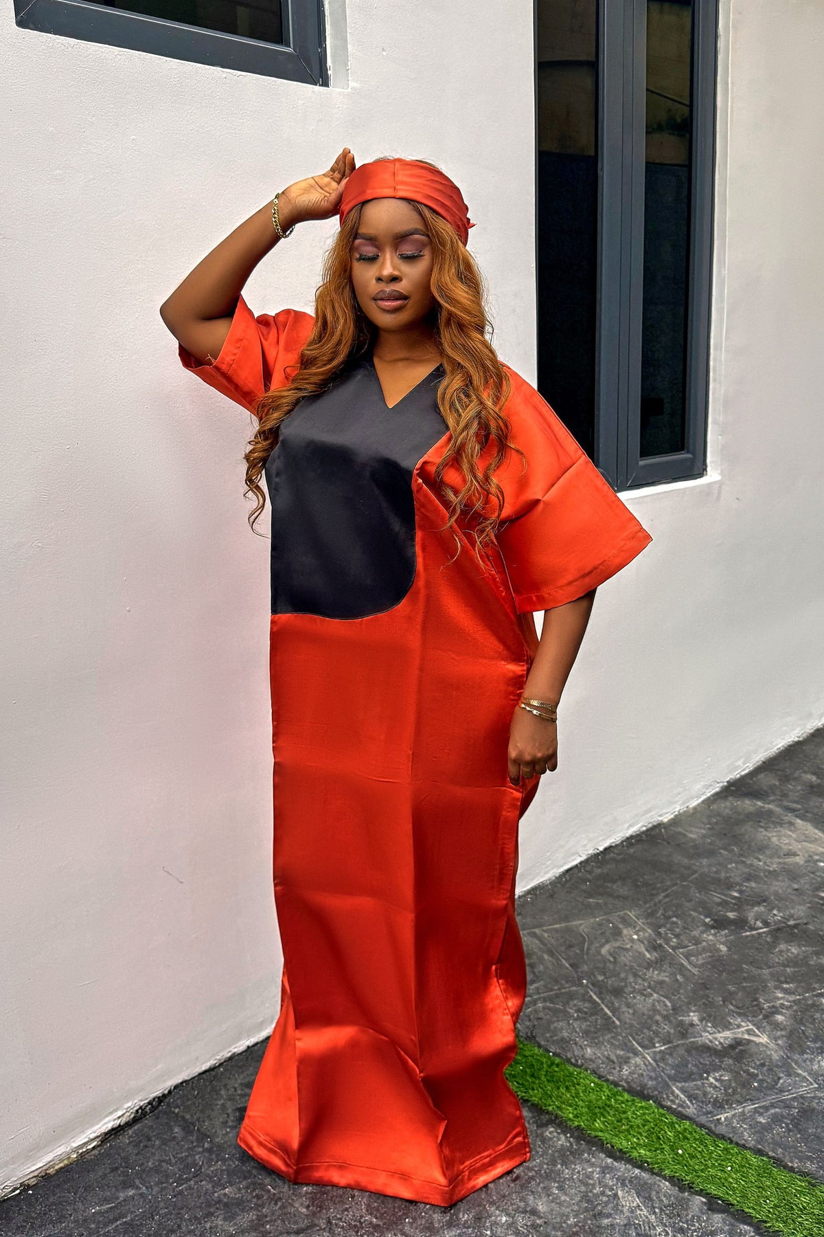 Mikado Silk Kaftan Dress