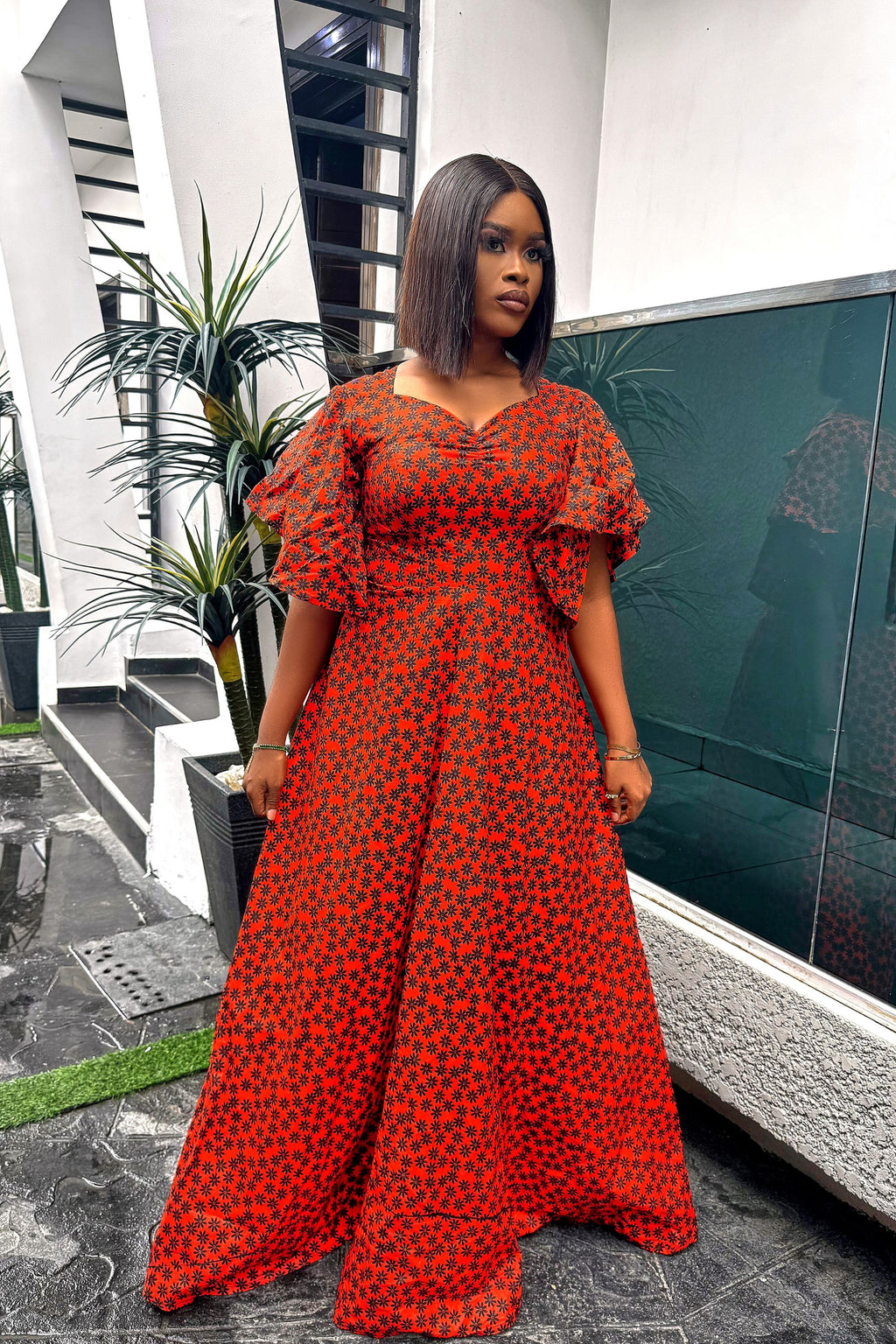 Ara Maxi Dress | Three Tier tie Back Maxi Dress