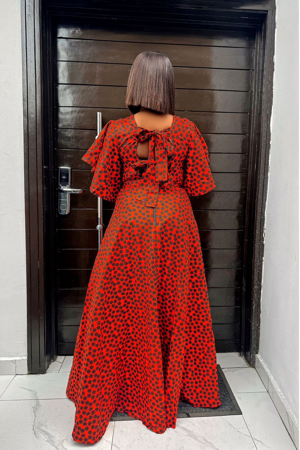 Ara Maxi Dress | Three Tier tie Back Maxi Dress
