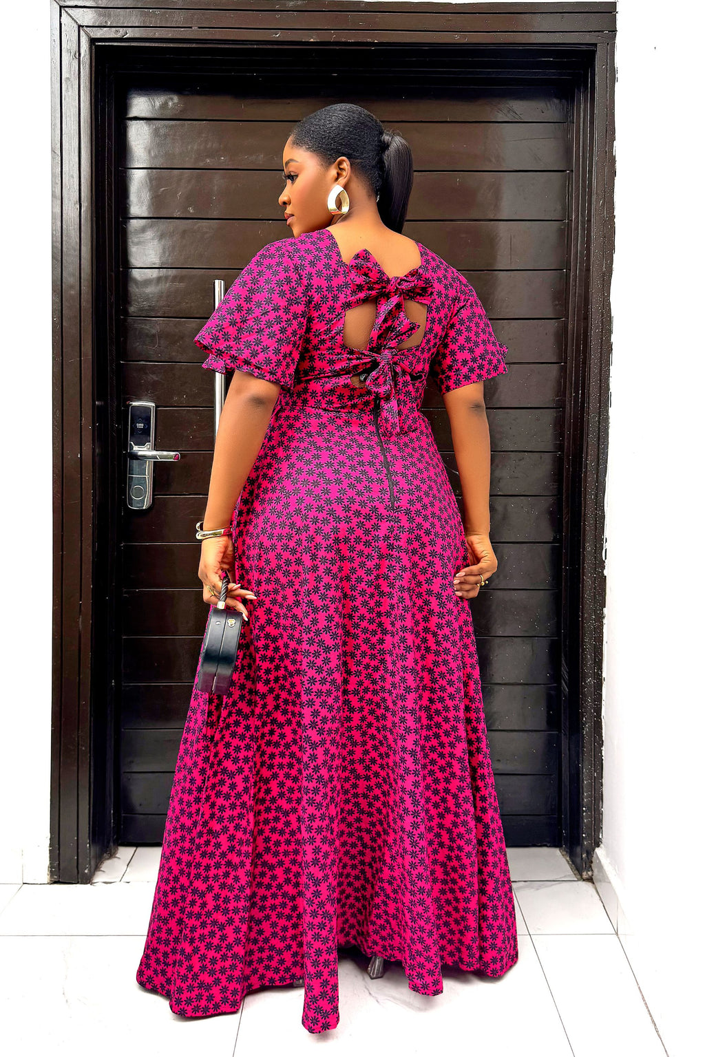 Ara Maxi Dress | Three Tier tie Back Maxi Dress