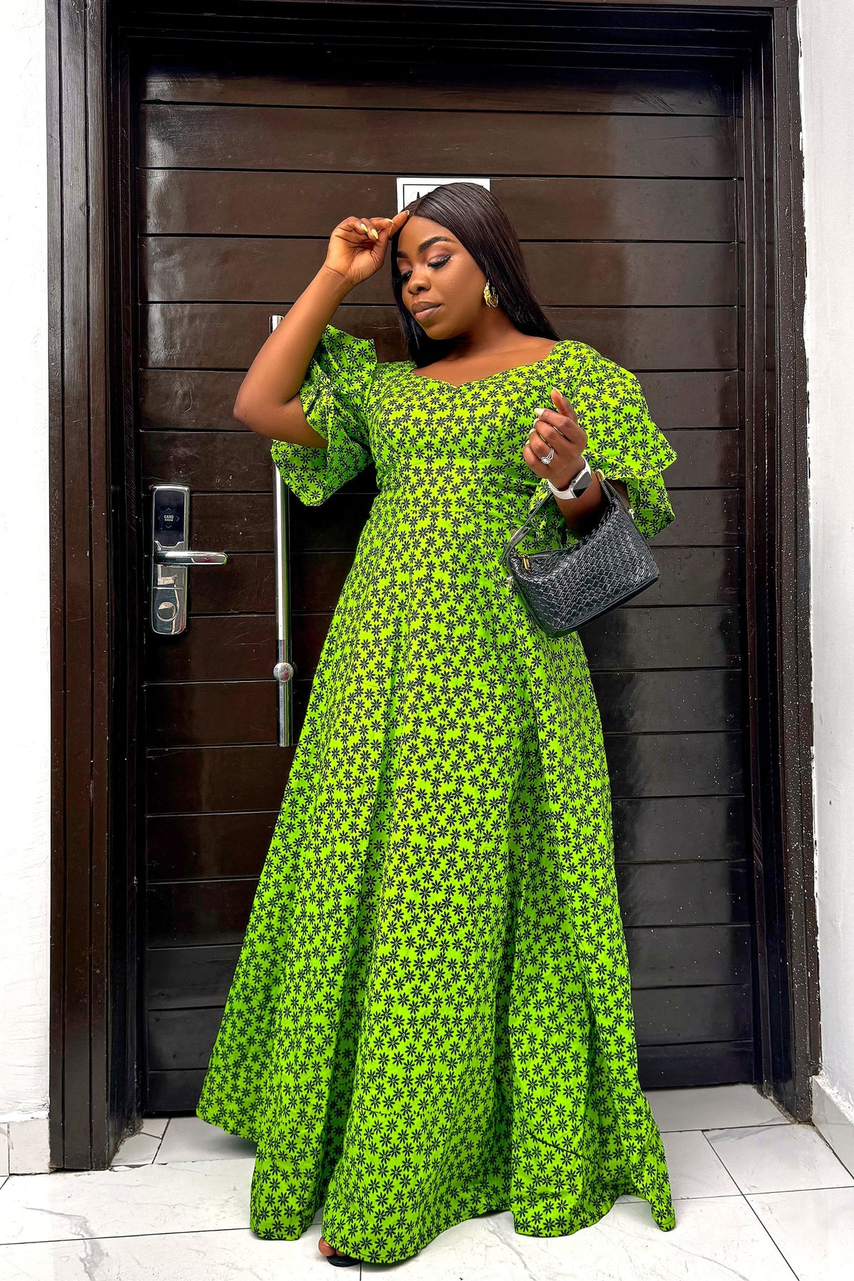 Ara Maxi Dress | Three Tier tie Back Maxi Dress