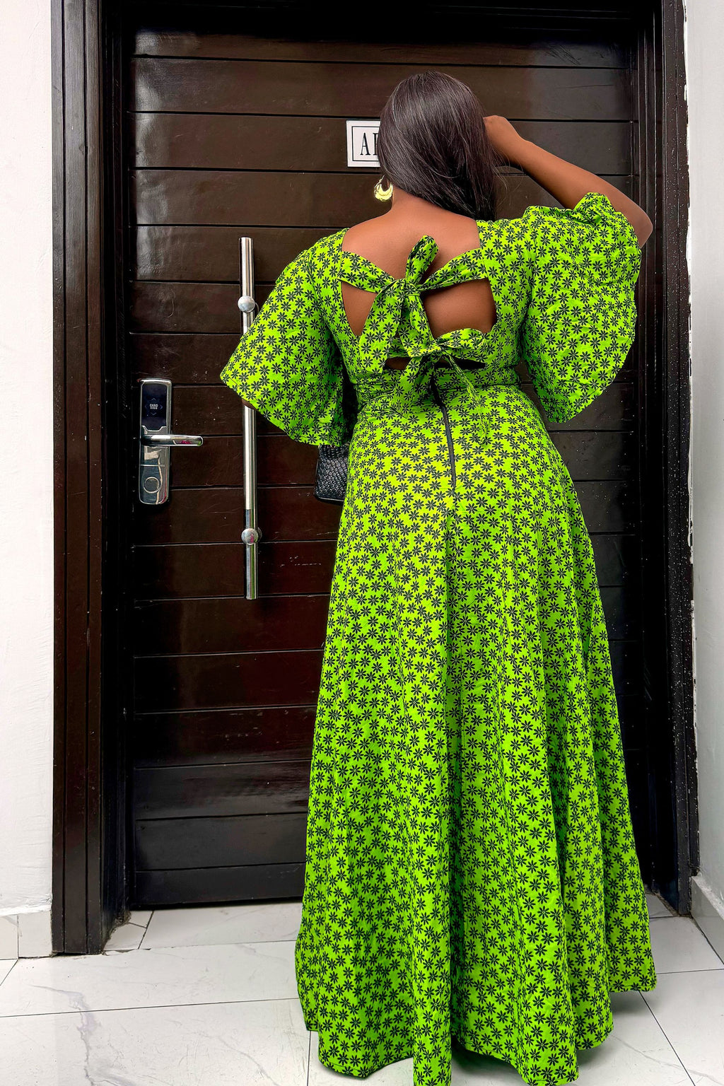 Ara Maxi Dress | Three Tier tie Back Maxi Dress