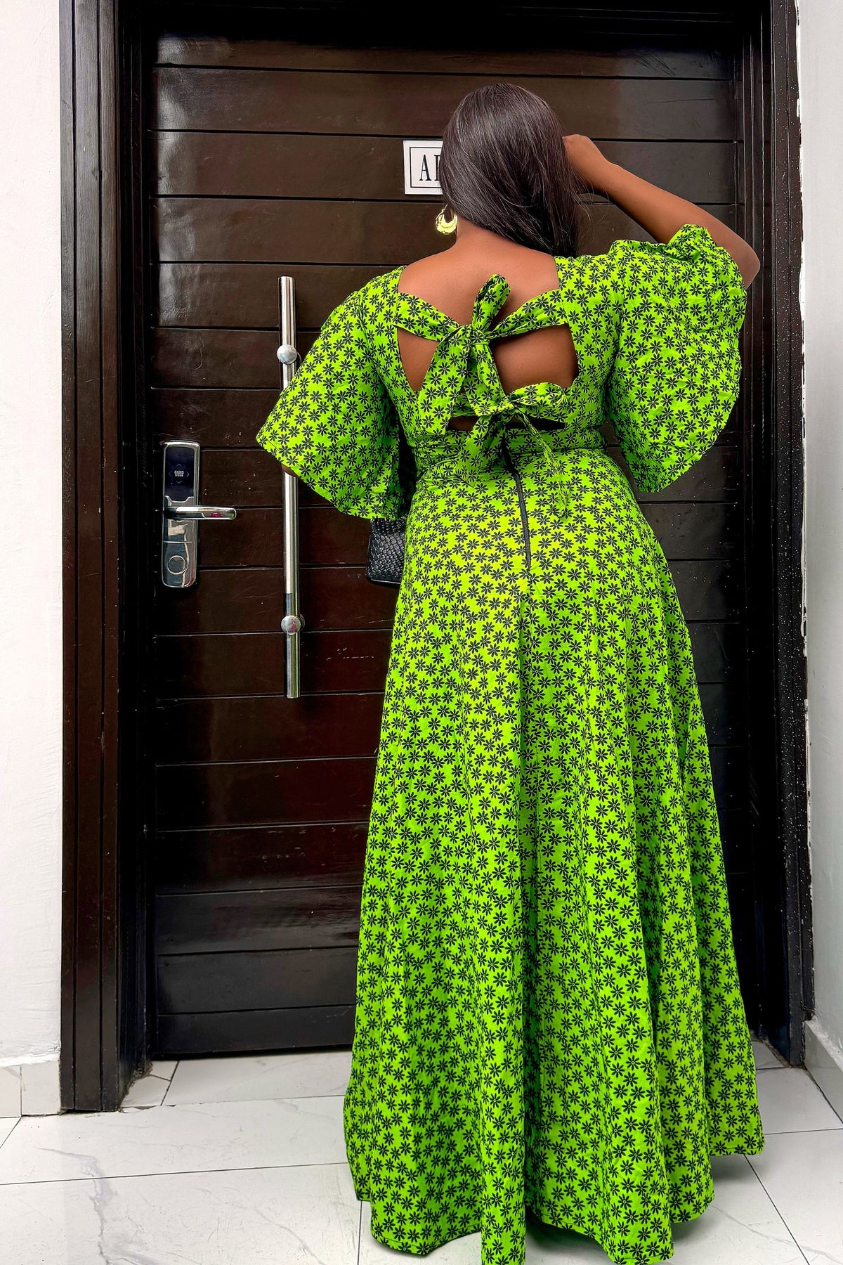 Ara Maxi Dress | Three Tier tie Back Maxi Dress