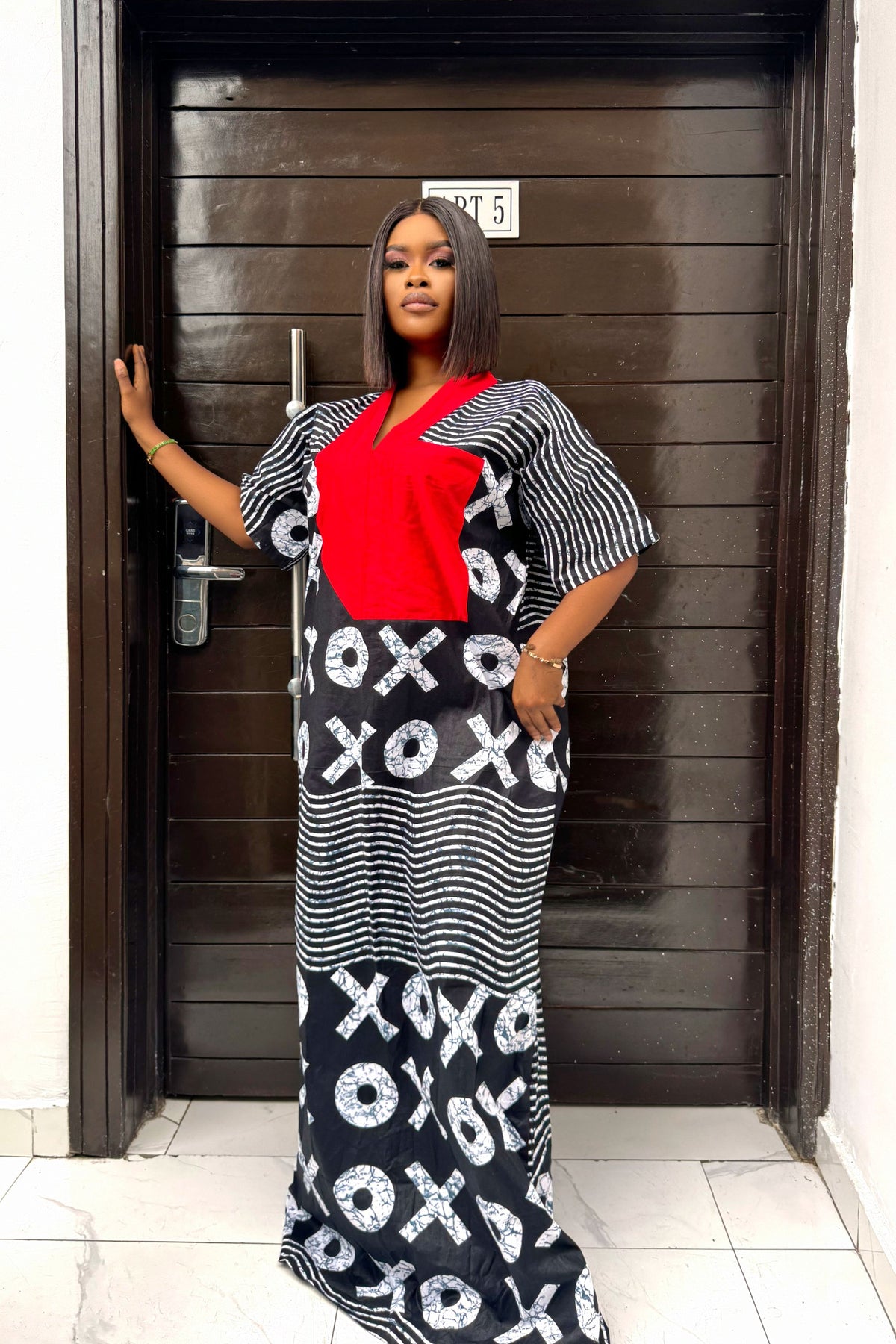 Adire Tye Die Inspired Ankara Bubu Dress