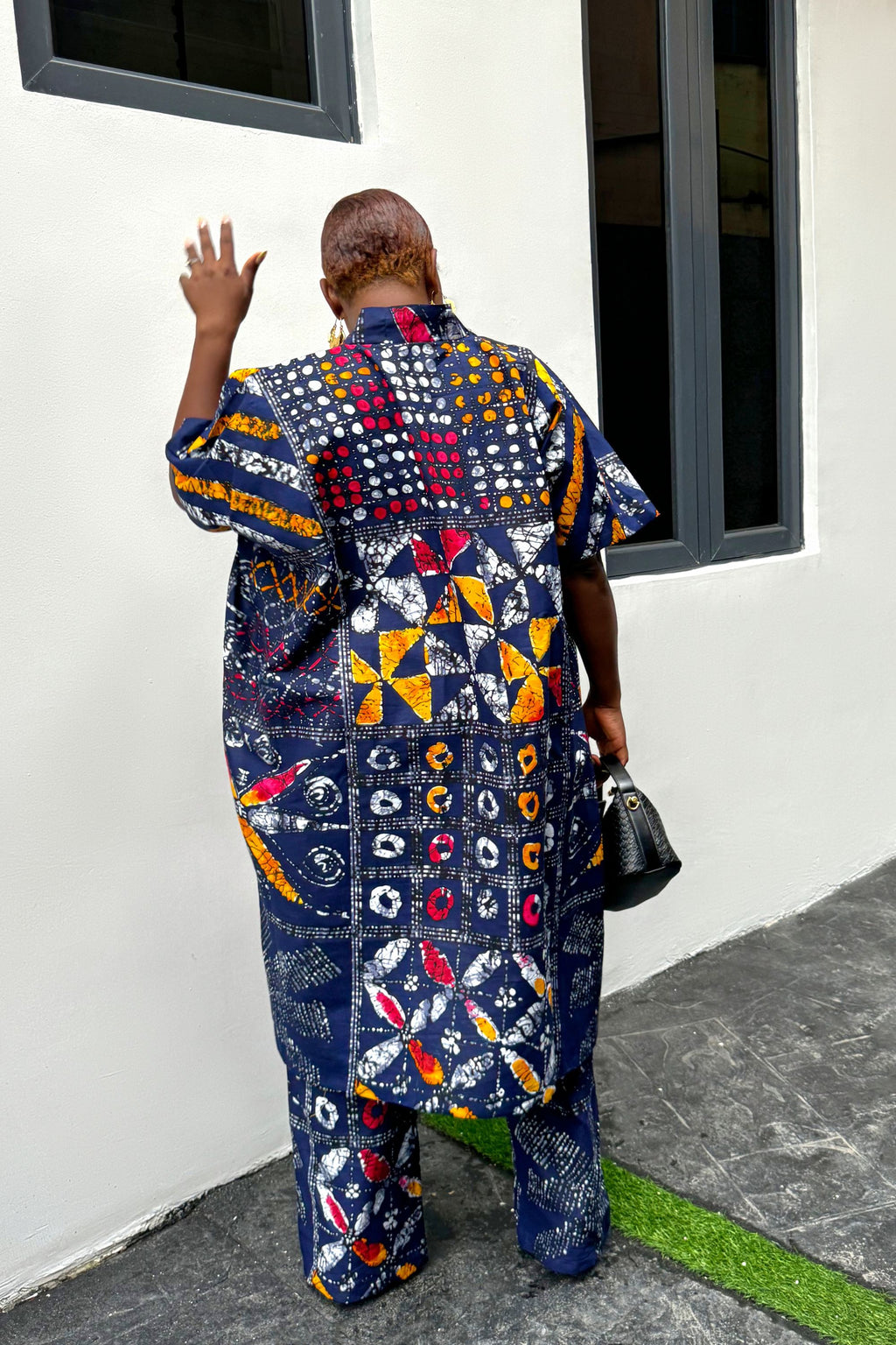 Lolade Two Piece Kaftan in Navy Blue