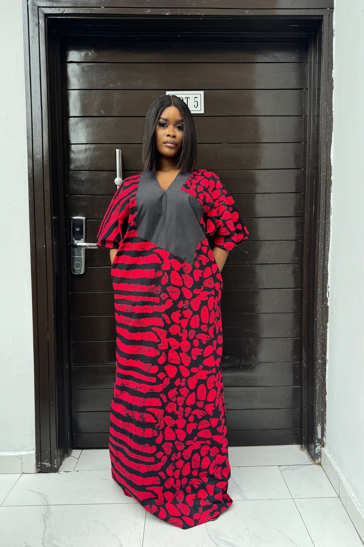 Adire Tye Die Inspired Ankara Bubu Dress